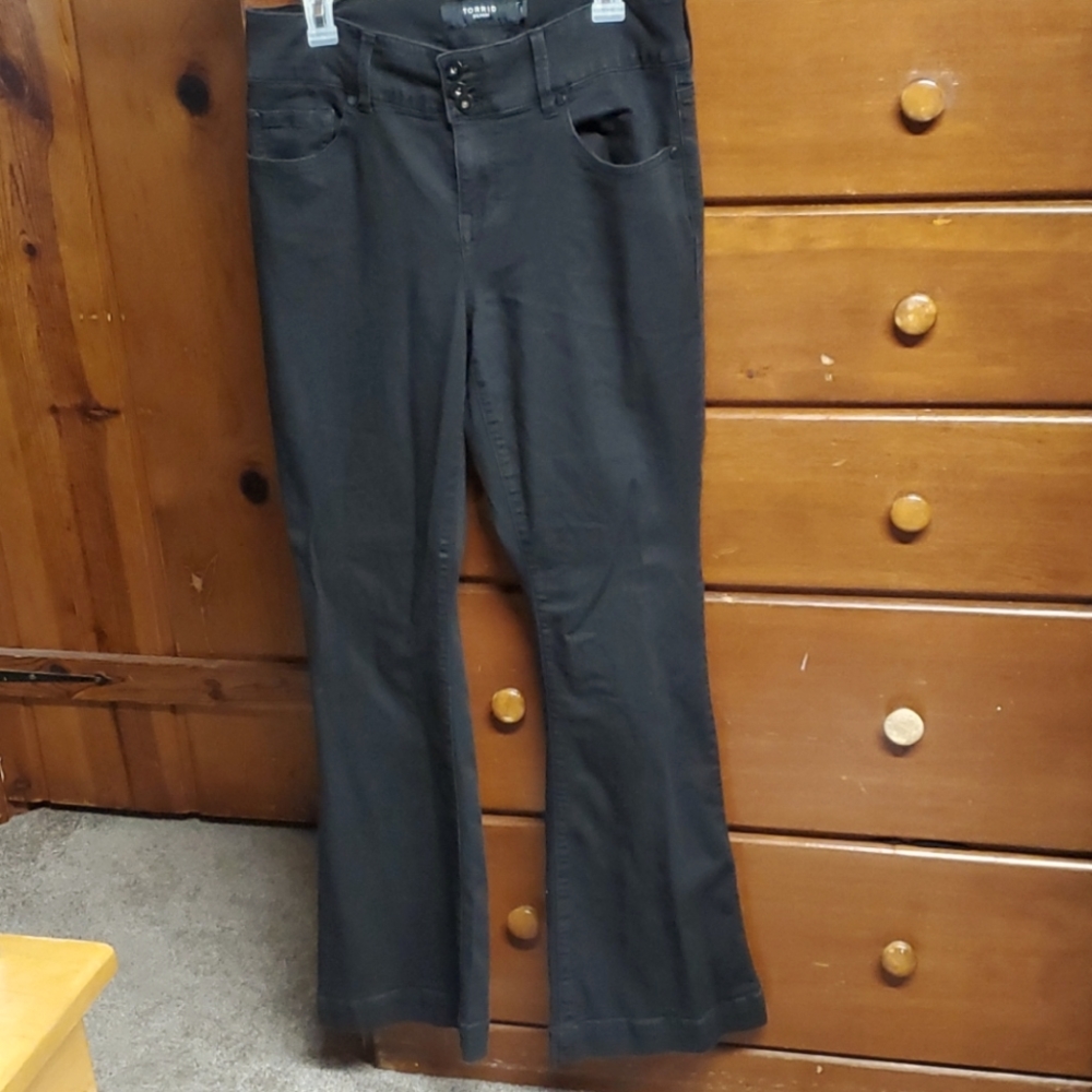 Torrid sz 14R black boot cut/flare trouser jeans
